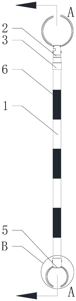 可调节挂圈大小的路锥连接杆的制作方法