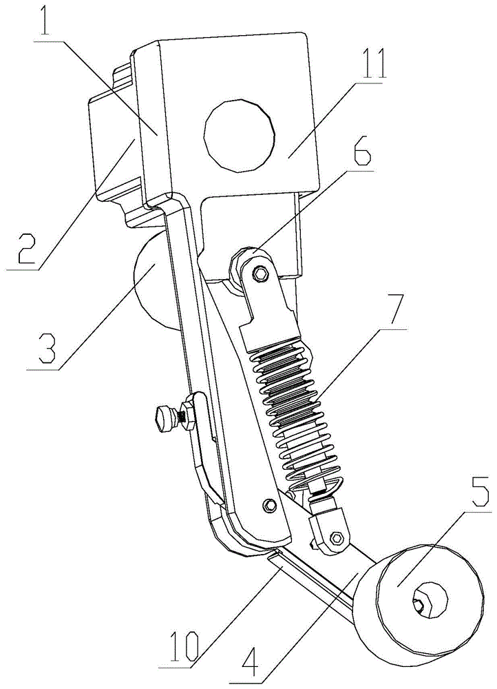 可微调的缝纫机拖布轮装置的制作方法