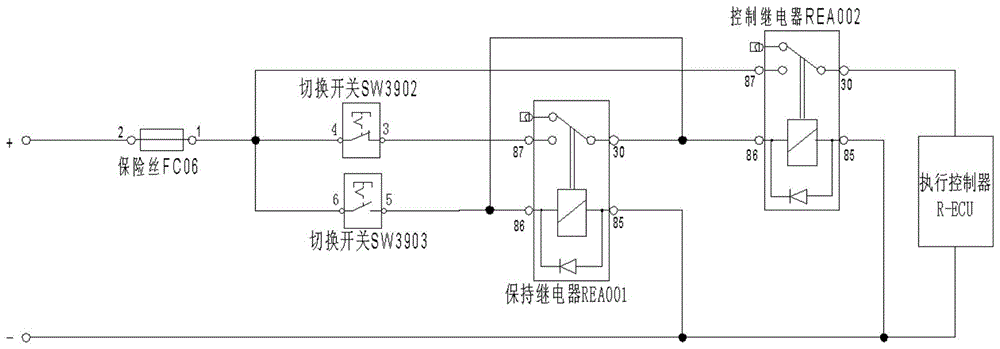 工程机械遥控切换电路的制作方法