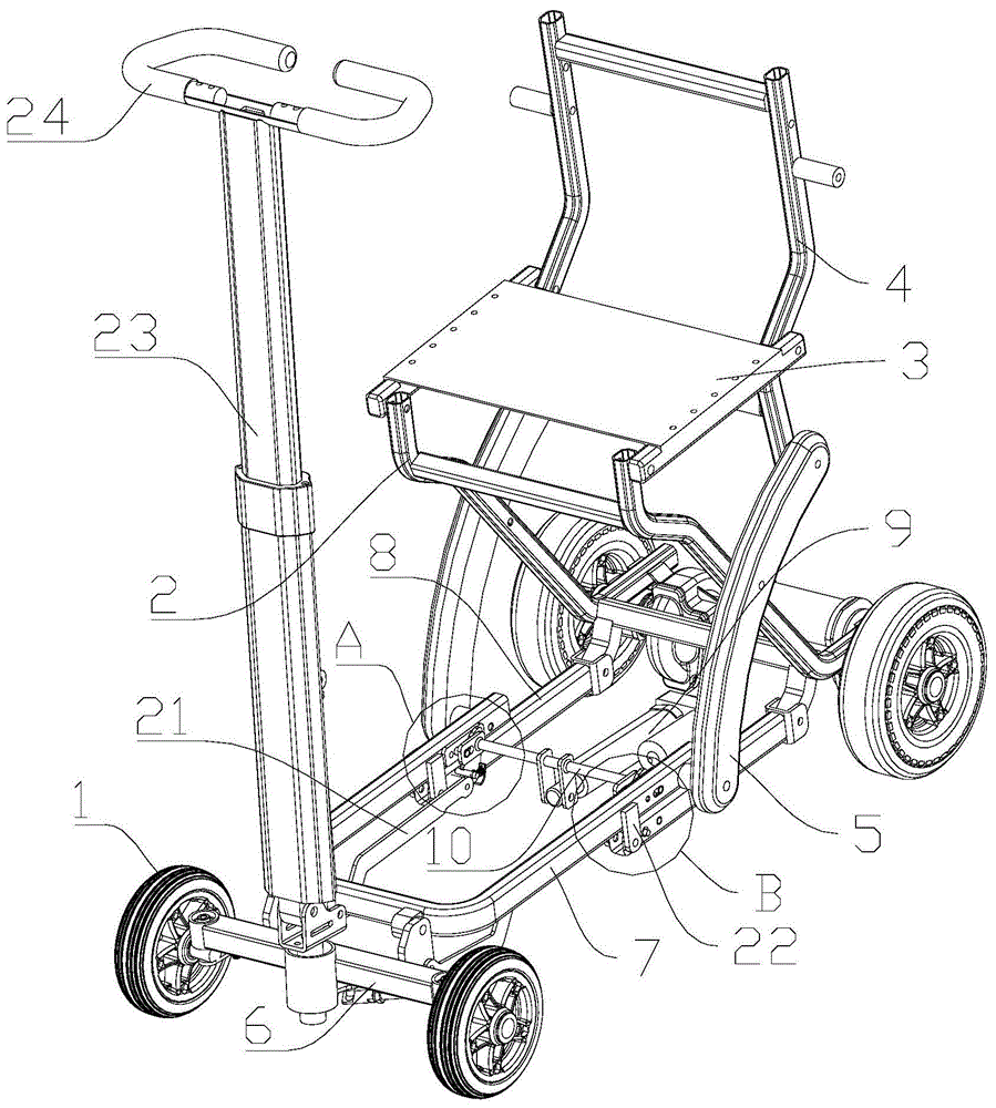 一种电动折叠代步车的制作方法