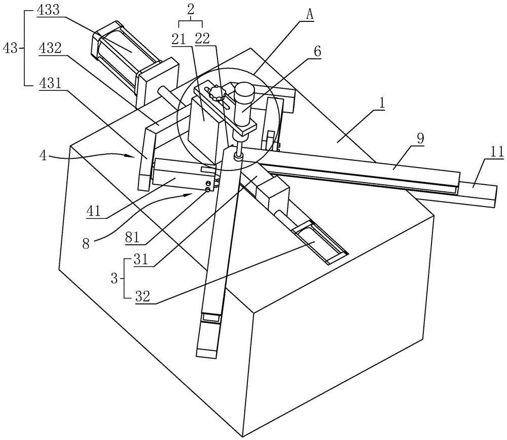 铝合金窗的角码连接机床的制作方法