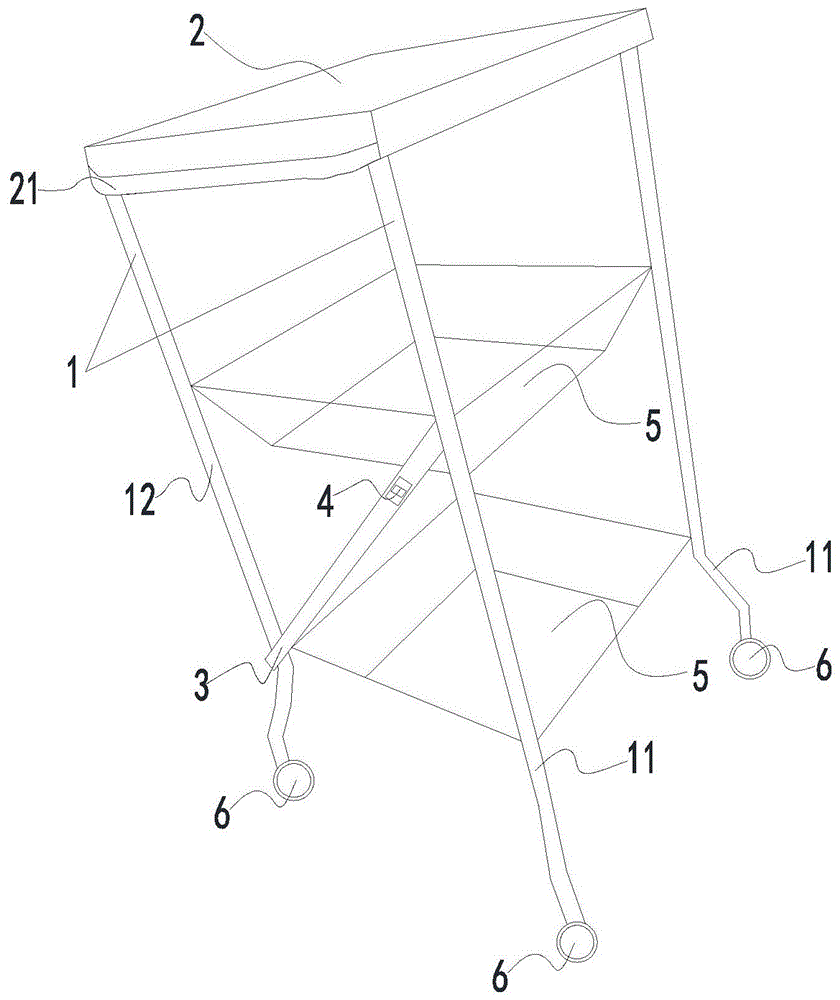 一种可折叠式移动餐桌的制作方法