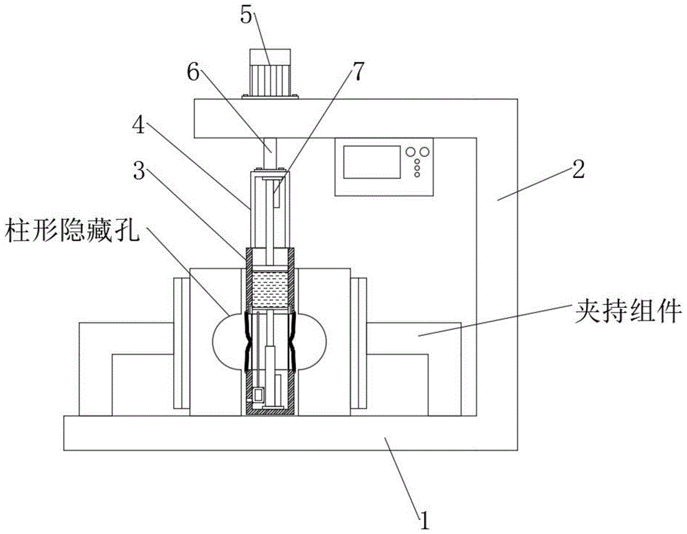 一种适用于柱形隐藏孔的充盈式双态打磨装置的制作方法