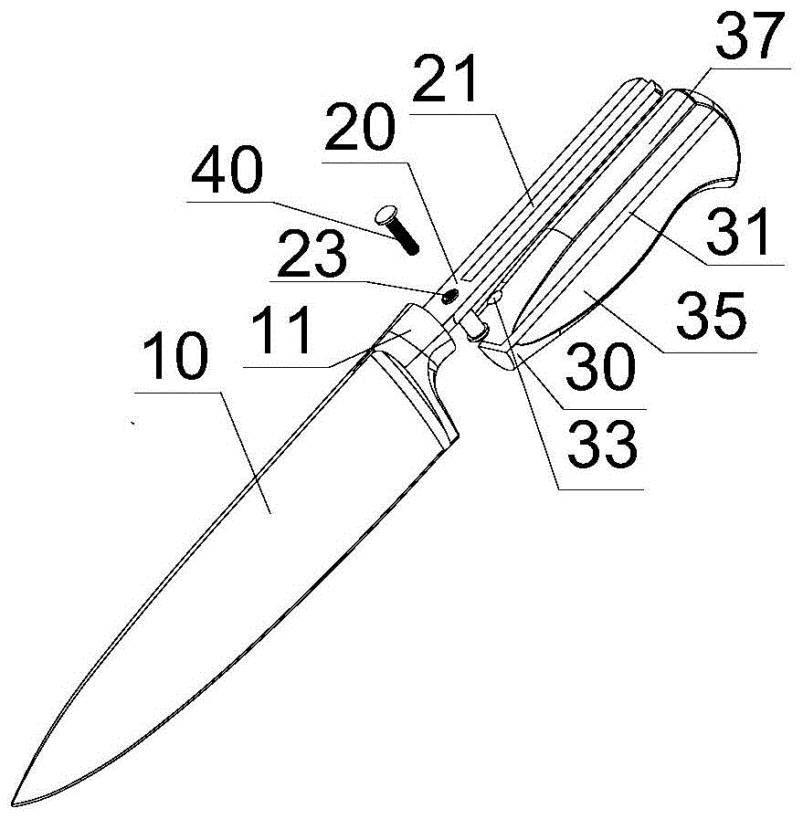 一种方便更换刀柄套的单钢头刀的制作方法