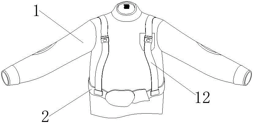 一种带可脱卸护腰的服装的制作方法