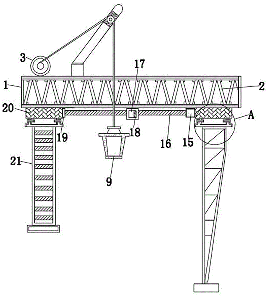 一种架梁施工用的高低腿装置的制作方法