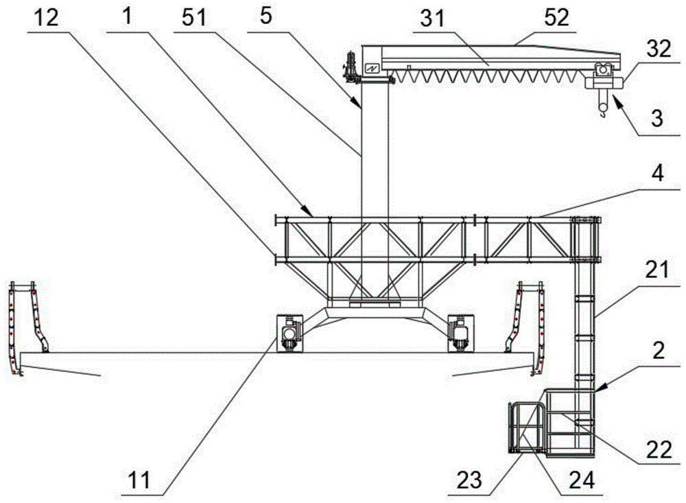 一种桥梁防撞墙标准化多功能作业台车的制作方法
