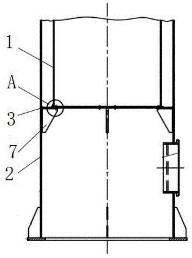 一种用于套筒烟囱的内筒固定结构的制作方法