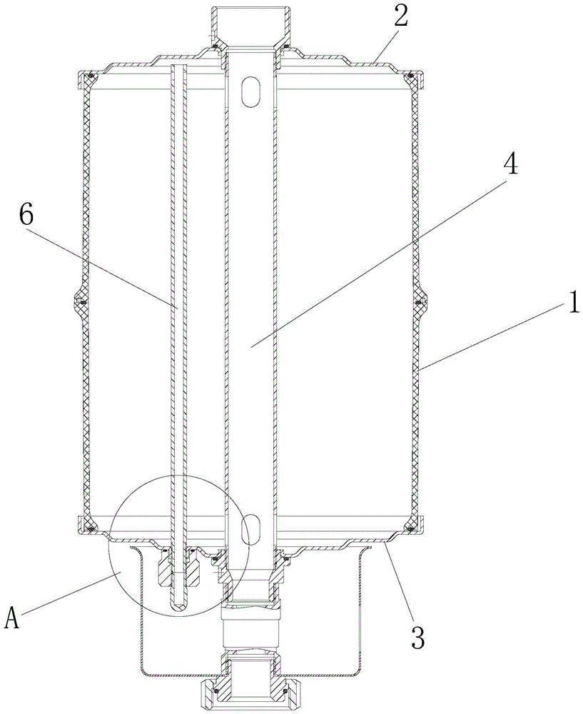 一种气动抽接废油机的平衡气管的密封结构的制作方法