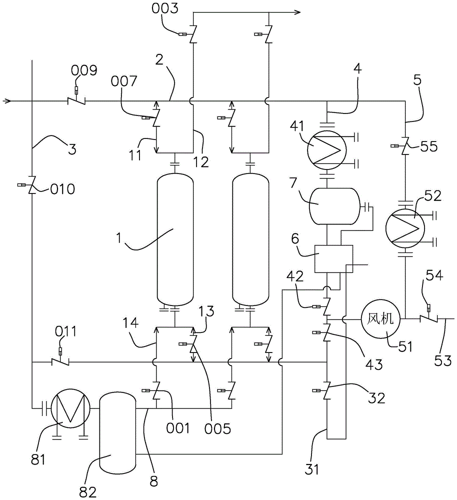 余热再生吸附式干燥器的制作方法