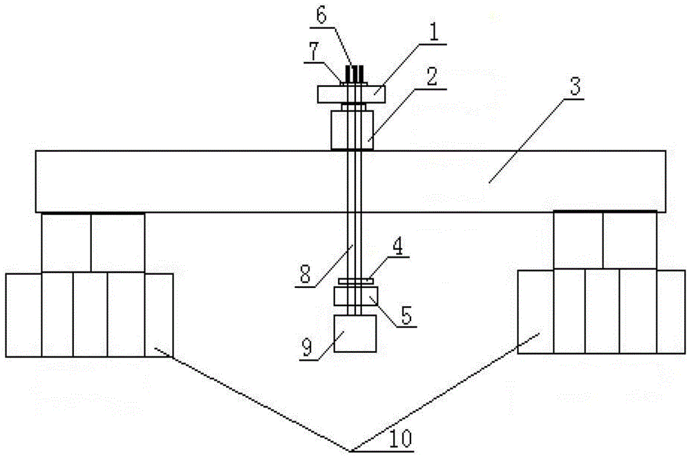 钻孔灌注桩静载抗拔试验结构的制作方法