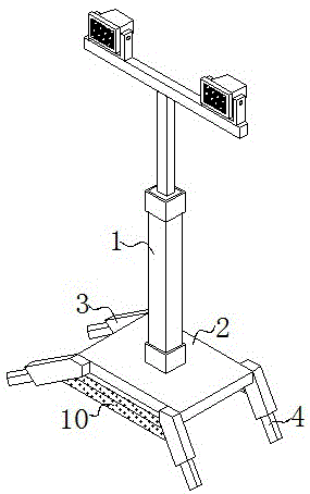 一种用于建筑工地的防倾斜的灯架的制作方法