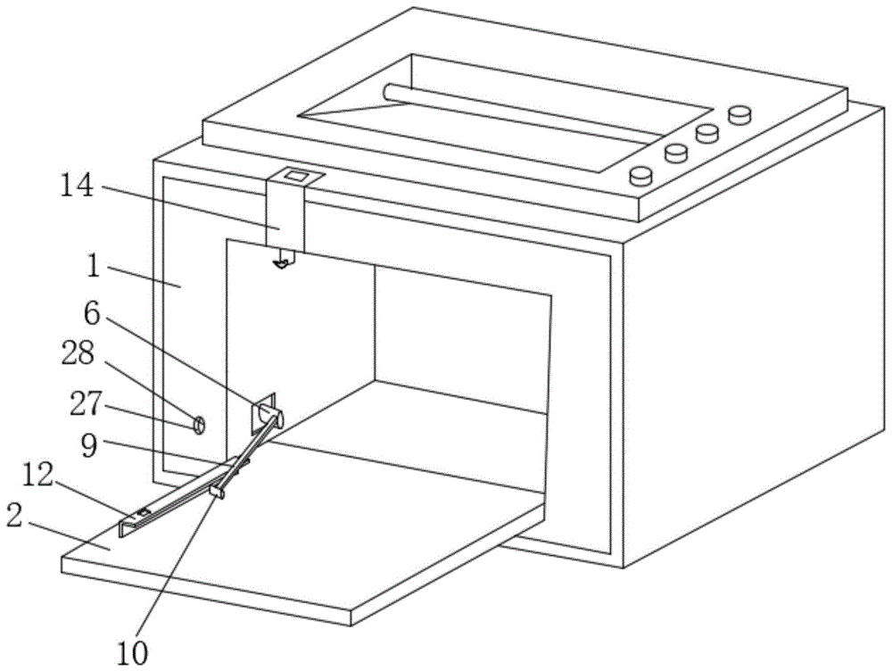 一种激光打印机用仓门自动闭合结构的制作方法