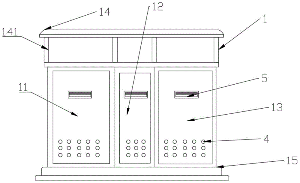镀锌板分类果皮箱的制作方法