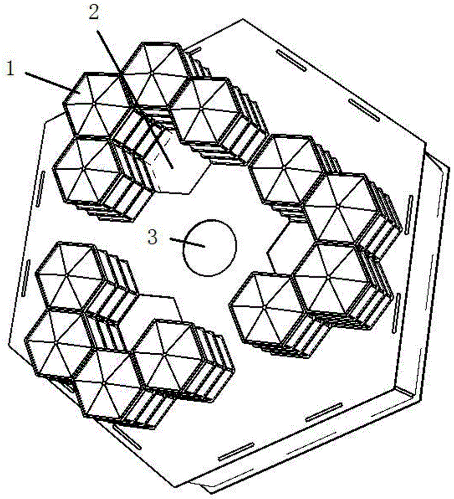 一种具有集雨绿化功能的六边形建筑群系统的制作方法