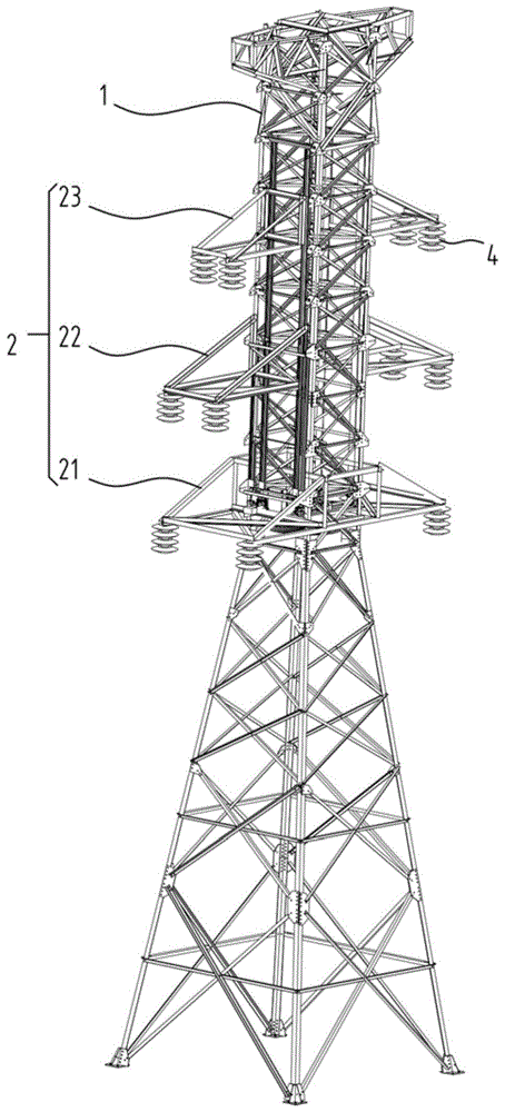 一种具有桁架升降功能的输电塔的制作方法