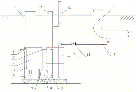 一种瓦斯电厂双筒排水系统的制作方法