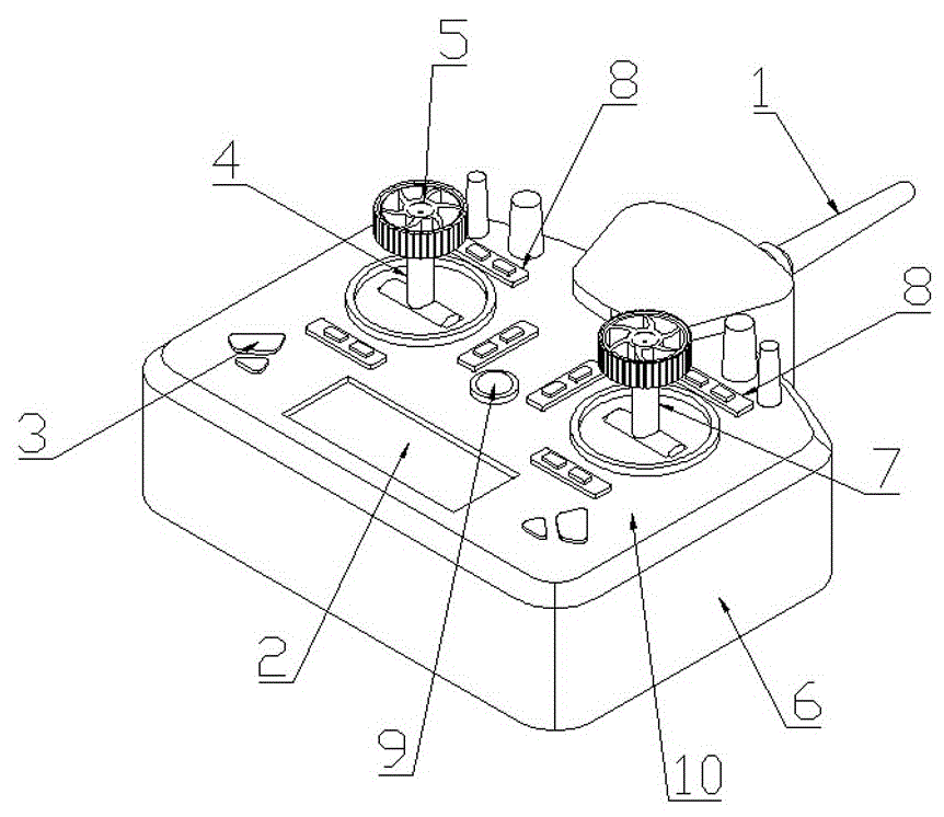 一种带有旋转控制摇杆的遥控器的制作方法