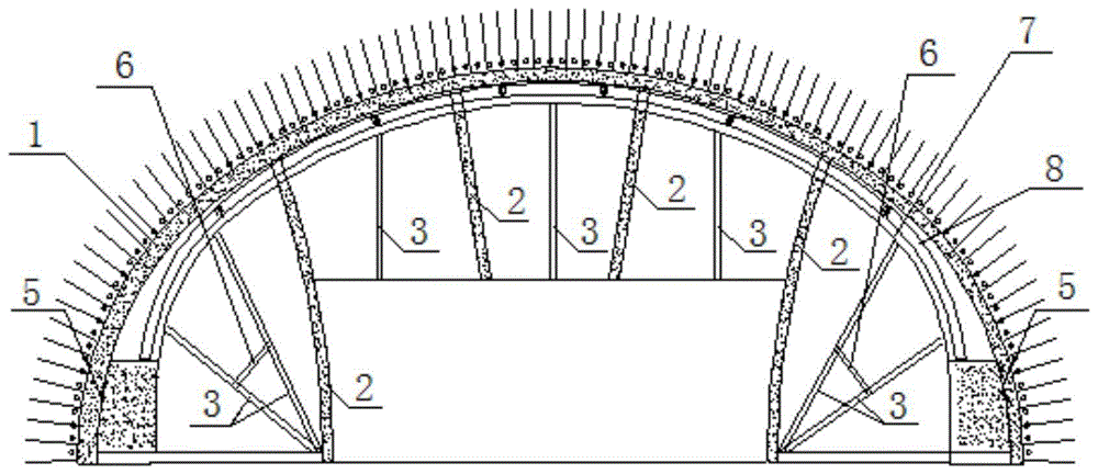一种拱盖模板支撑体系的制作方法