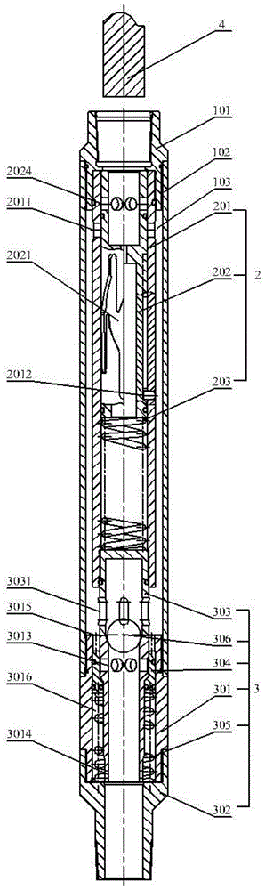 参照图1,该防喷型抽油泵双向通止底阀的工作原理如下: 该双向通止底阀