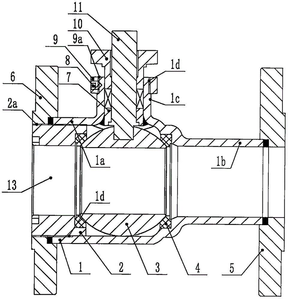 管式法兰球阀的制作方法