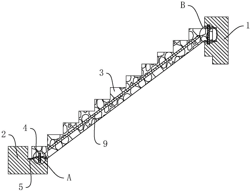一种高安全性滑动支座楼梯的制作方法
