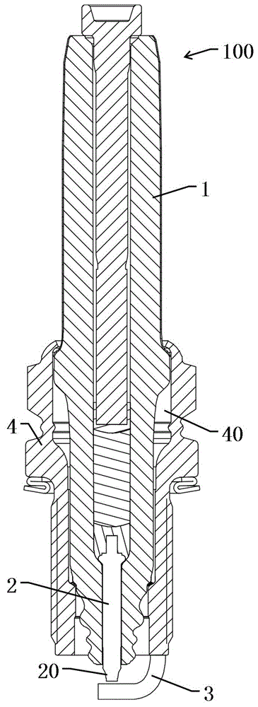 其中: 图1显示一种具体实施方式的火花塞的示意图; 图2显示图1所示