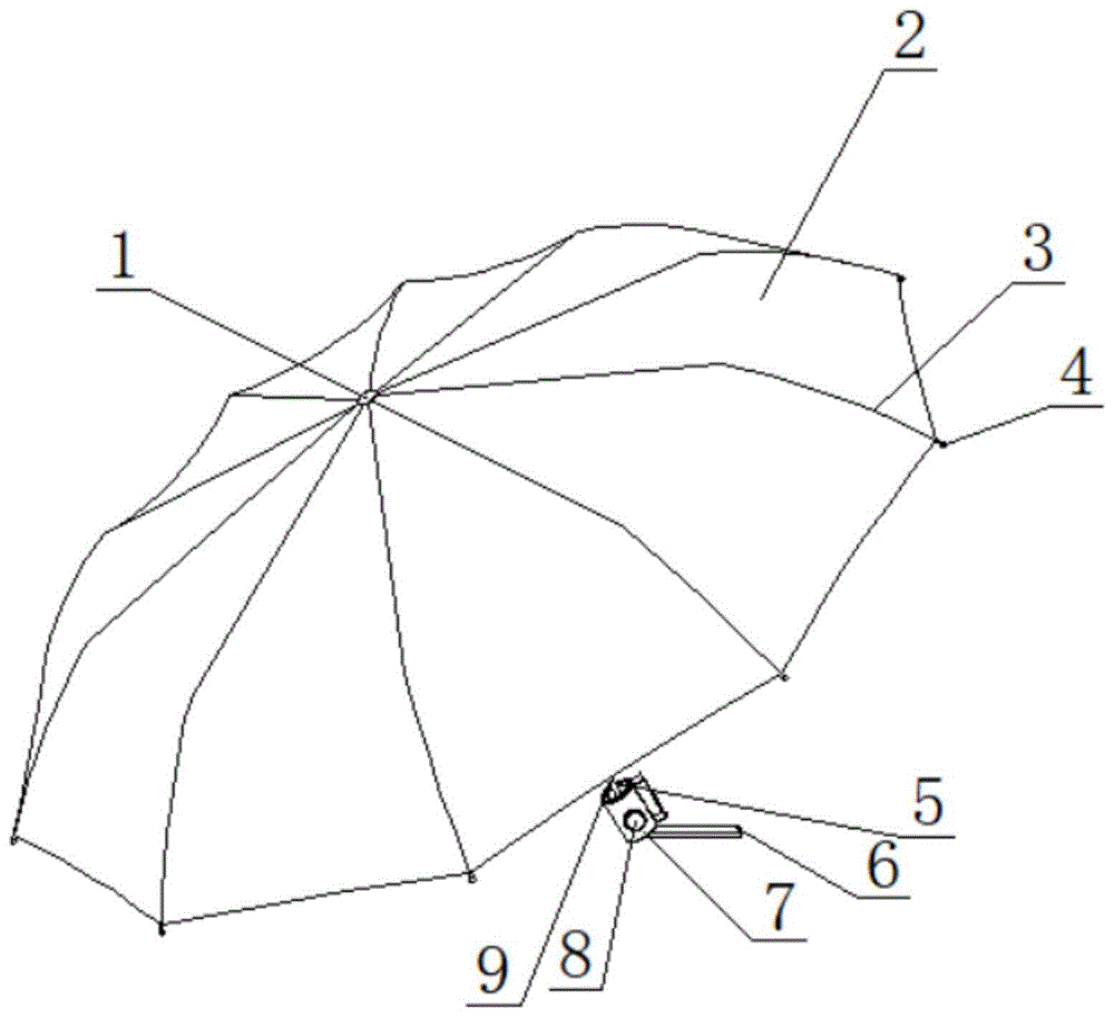 一种新型三折全自动雨伞的制作方法