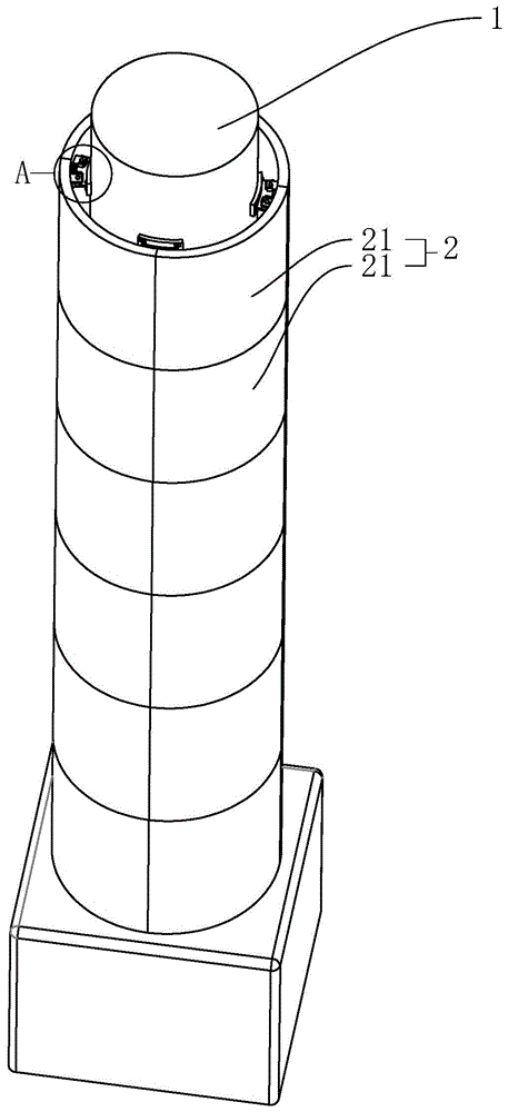 一种超高大理石罗马柱安装结构的制作方法