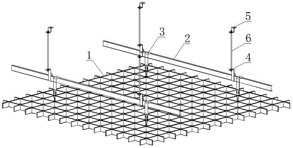 一种通透格栅吊顶结构的制作方法
