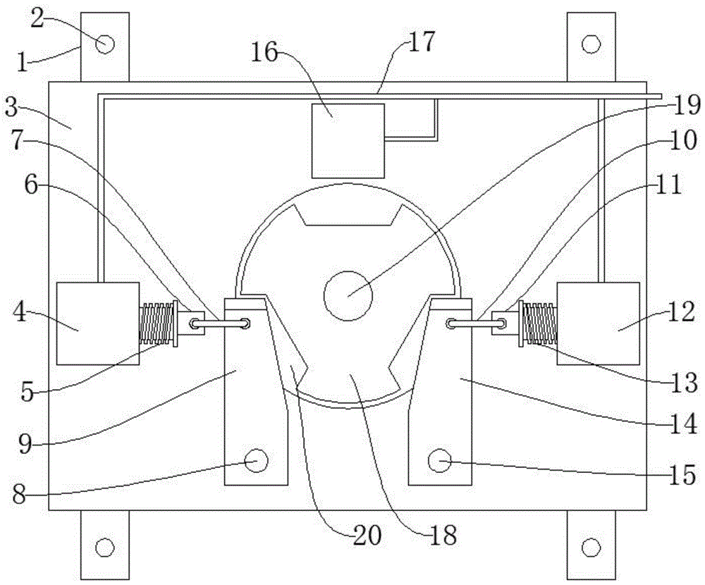 一种桥式八角三辊闸机机芯装置的制作方法