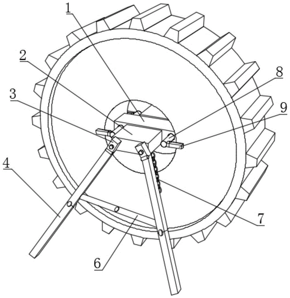 圆形大齿轮放倒支架的制作方法
