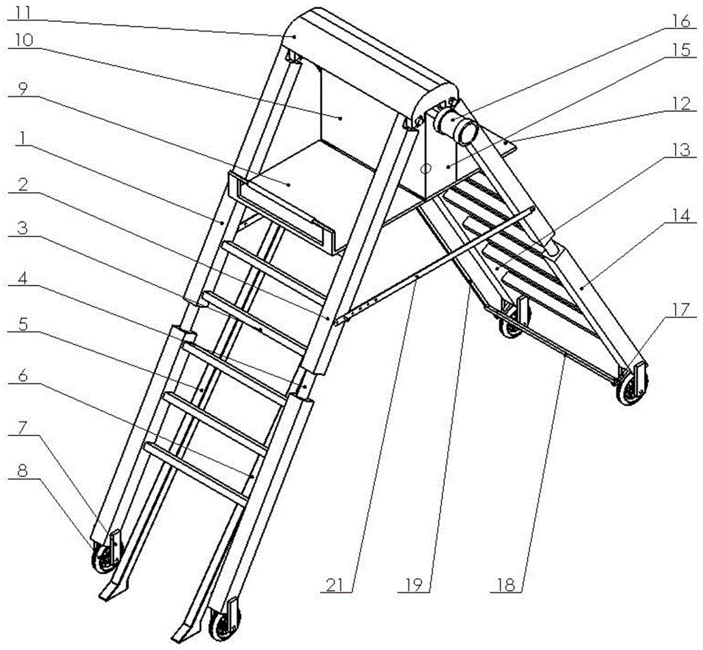一种移动式伸缩梯子的制作方法