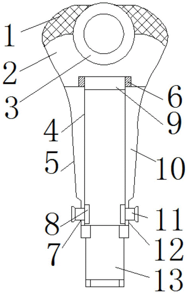 一种VR虚拟驾车防断裂空心档把的制作方法