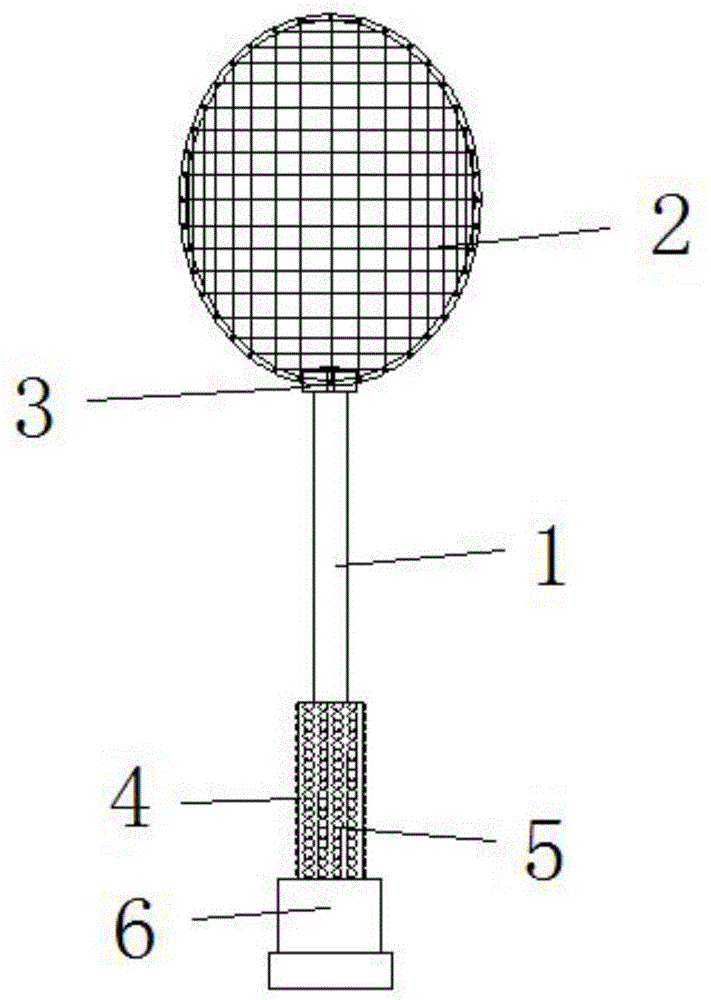 一种可折叠收纳的羽毛球拍的制作方法