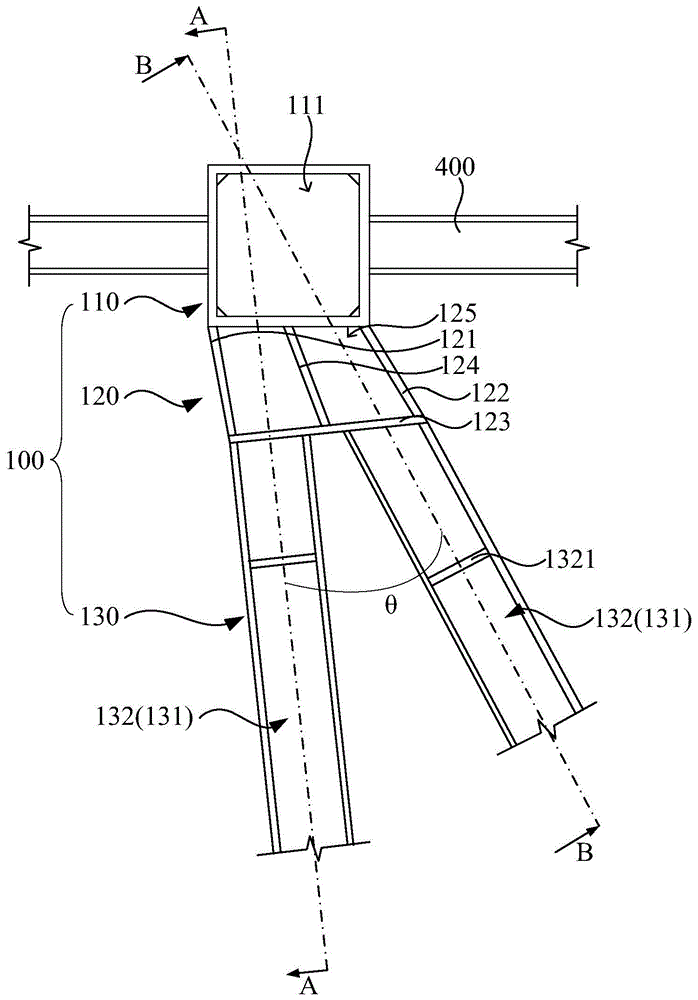 立柱与桁架节点的连接构造及建筑结构的制作方法