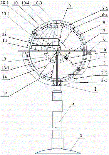 带地平高度及方位角调节机构的天球仪的制作方法