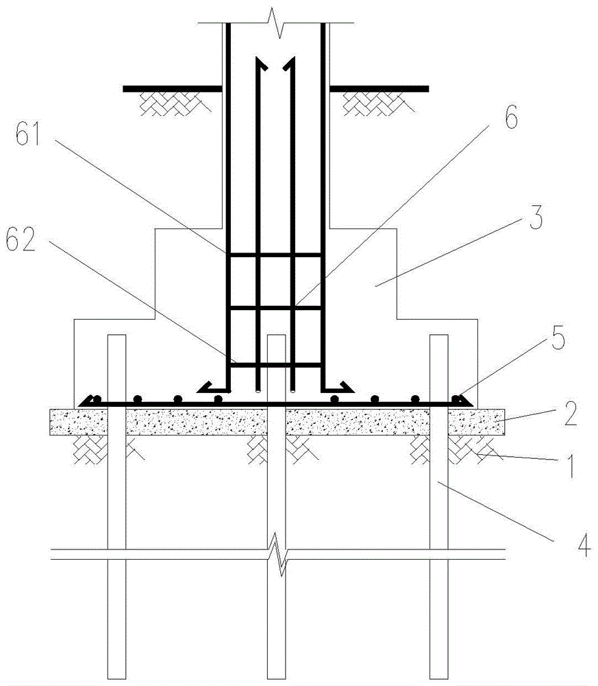 一种高填埋区的皮带运输机的立柱的地基结构的制作方法