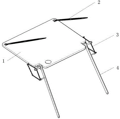 一种高铁靠背轻量化餐桌板用稳定装置的制作方法