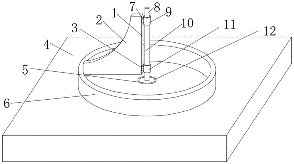 利用叶片出水边空间型线制作的水轮机叶片安装工装的制作方法