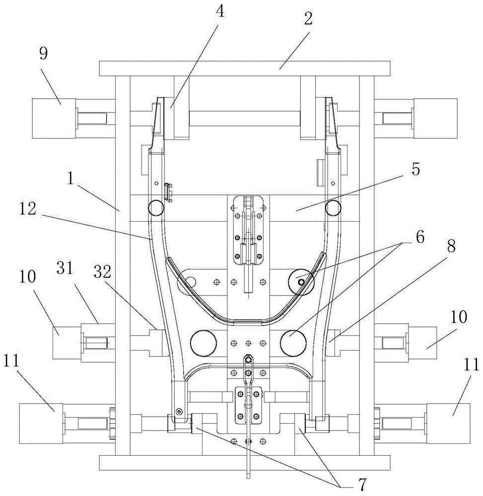 框架一体式后平叉焊接夹具的制作方法