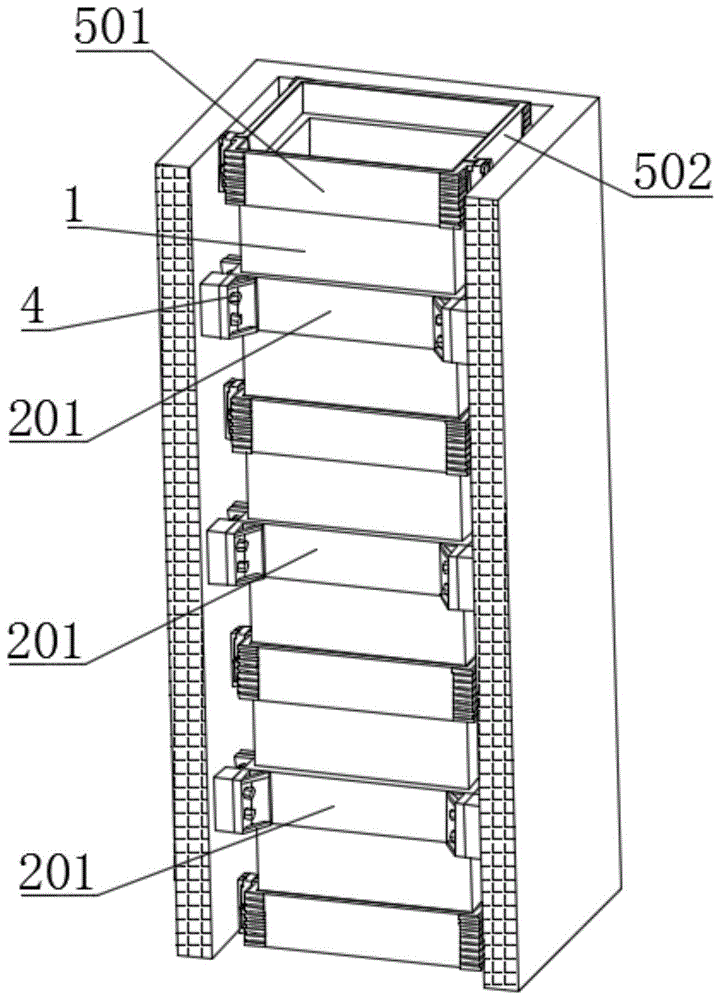 一种土建风井内衬风管的固定装置的制作方法