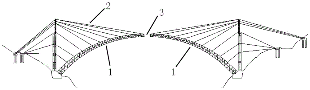 一种斜拉扣挂悬拼安装的钢管拱桥拱顶强迫合龙施工方法与流程