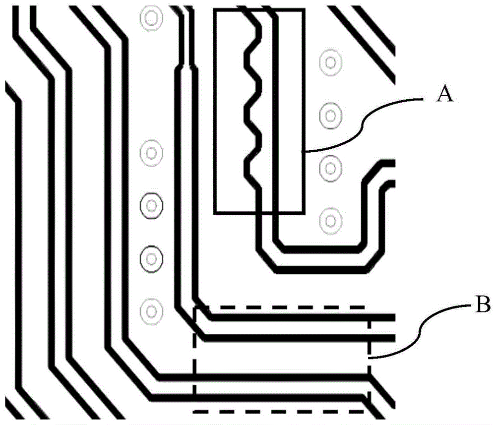 一种内凹式绕线差分线、印刷电路板及设计方法与流程
