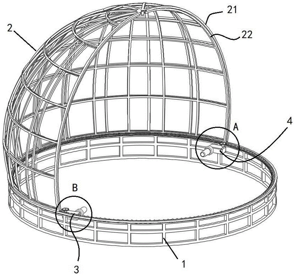一种180°平移敞开式智能天文圆顶的制作方法