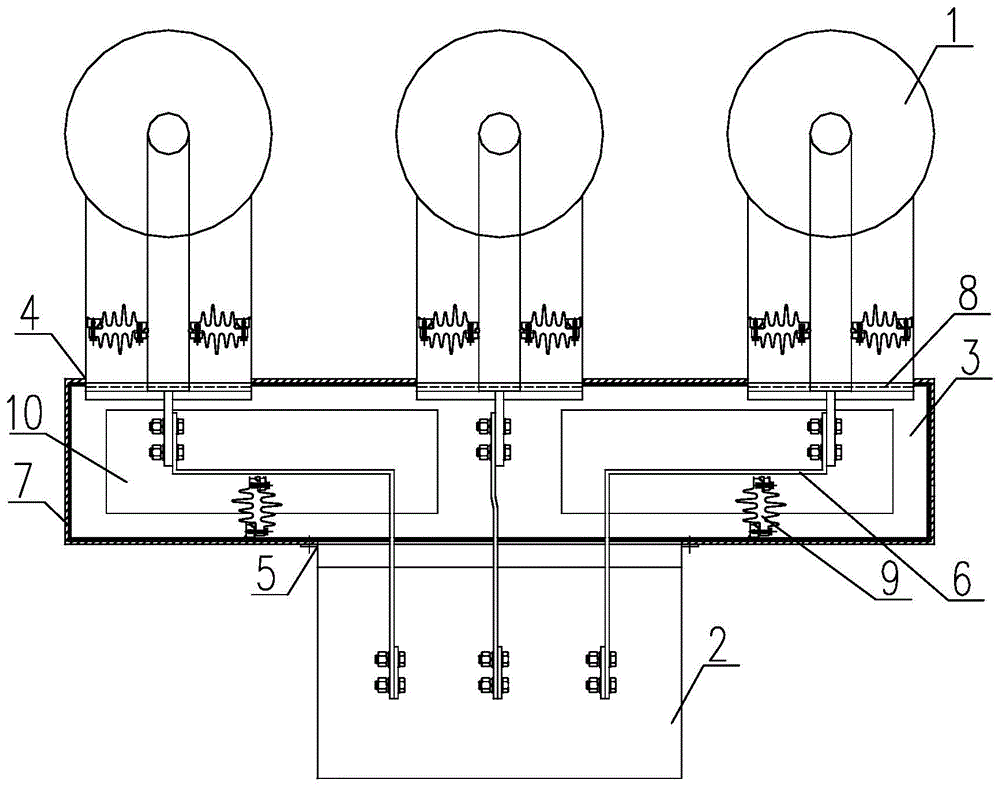 一种离相封闭母线与共箱封闭母线的连接结构的制作方法