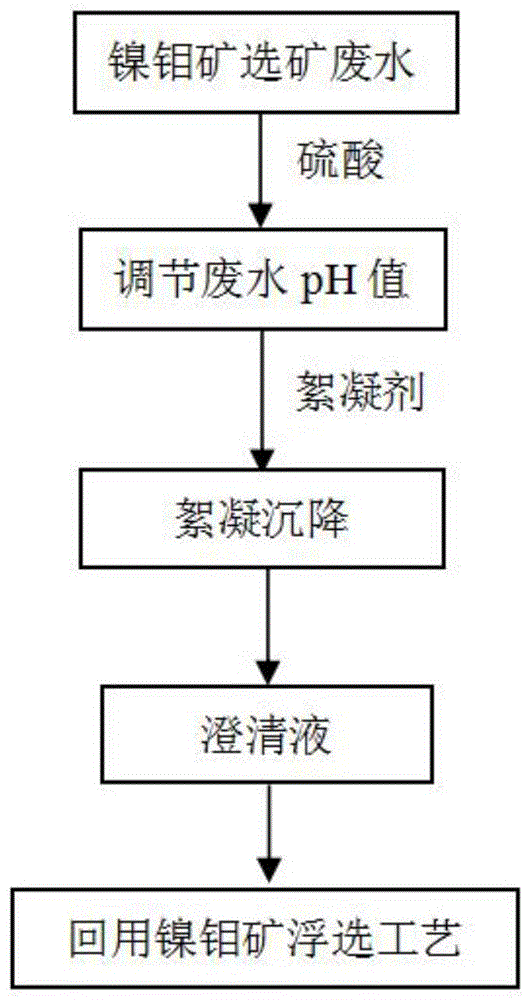 一种镍钼矿选矿废水的处理回用方法与流程