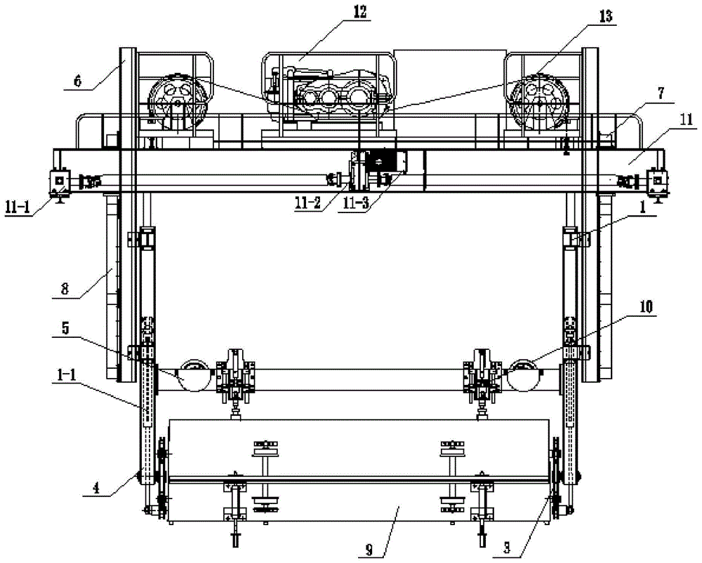 下抓式模具翻转吊具的制作方法