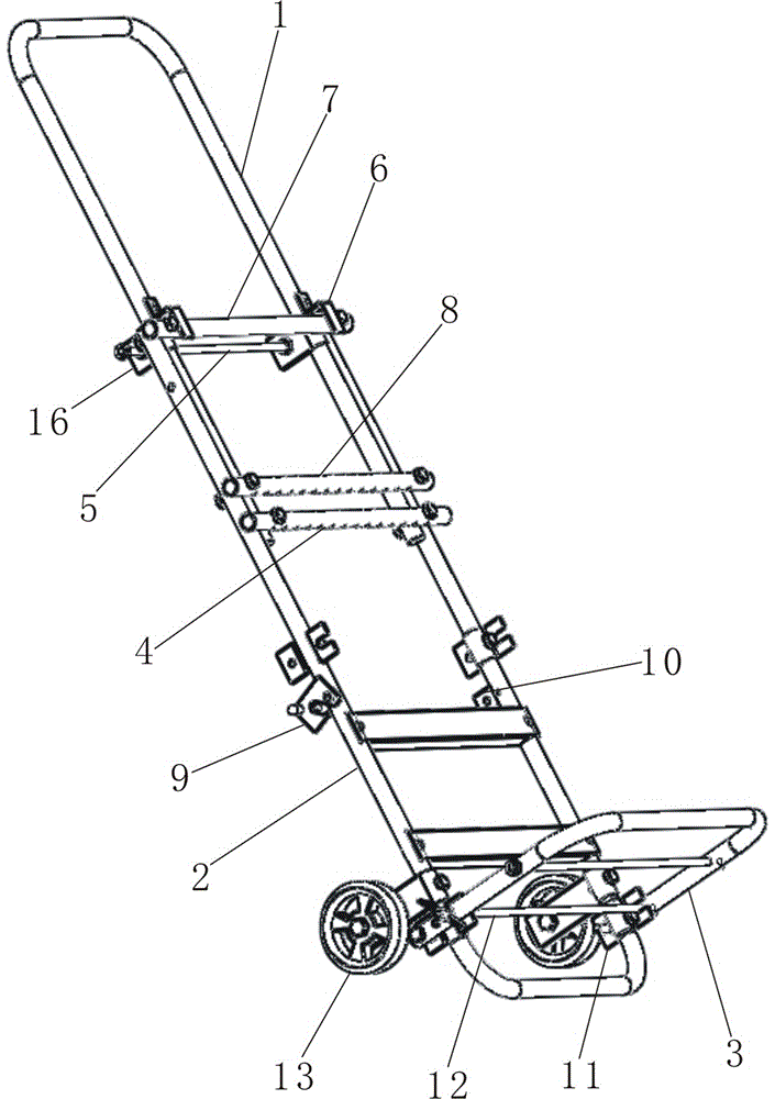 一种多形态便携式折叠手拉车的制作方法