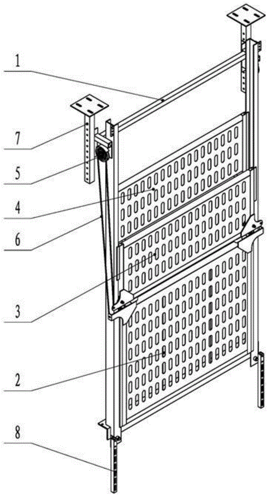 一种施工升降机折叠式层门的制作方法